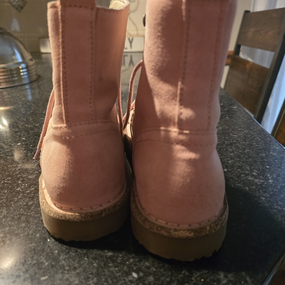 Birkenstock Pink Leather Footbed Sandals - Picture 6 of 6